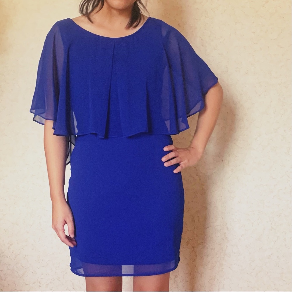 ModCloth Chiffon Cape Dress